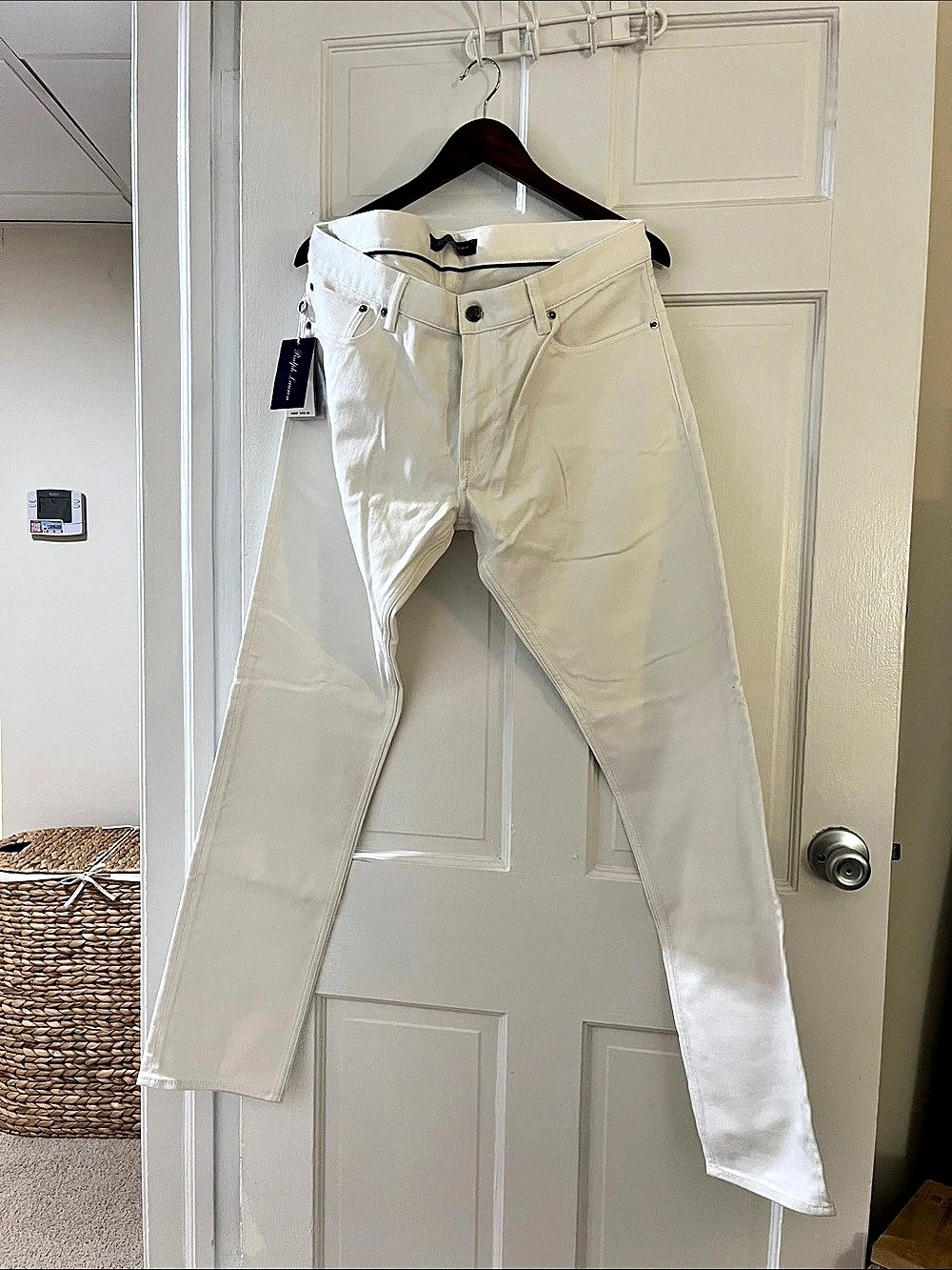 Ralph Lauren Men Straight Leg Pants in White 36x34 NWT